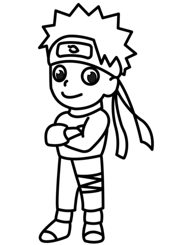 Chibi Naruto Coloring Page